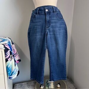 Riders By Lee 10 M Medium Blue Wash Mid Rise Stretch Capri Jeans